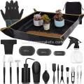 57 Pcs Mini Succulent Tools Kit Bonsai Tree Kit Plant Accessories Indoor Gardening Hand Tools with Repotting Mat